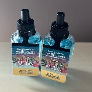 New Two Bath Body Works Disney Princess Mulan Wallflowers Refills